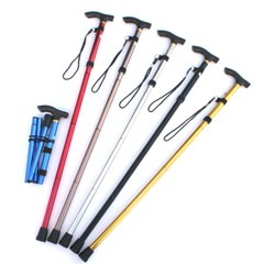 Aluminium Alloy Folding Cane Portable Hand Walking Stick Trekking Hiking L0J5