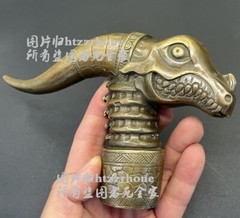 Solid Brass Crocodile Statue Walking Stick Cane Handle Top Topper Collection