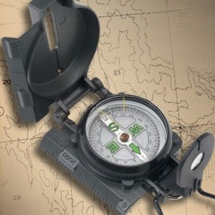 TRAIL BLAZER LENSATIC MARCHING COMPASS FOLDING COVER CHOOSE OLIVE DRAB OR BLACK