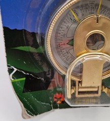 SE Lensatic Compass Liquid Filled Compass Dial Sighting Wire Rear Sight NOS