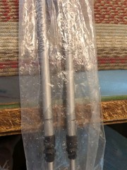 New L. L. Bean “Winter Walker” Gray/Silver Steel Walking Telescoping Poles NWT