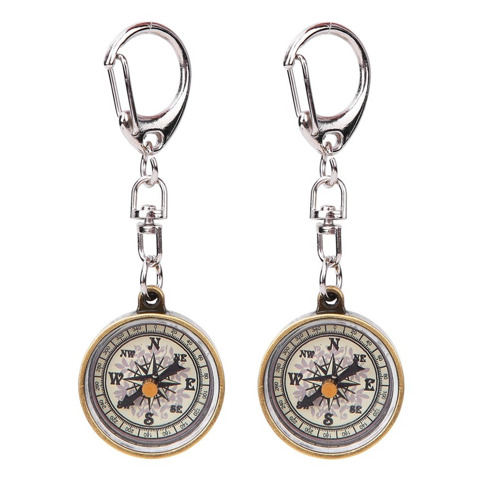 Vintage Portable Zinc Alloy Compact Pocket Compass For Outdoor Navigation Use