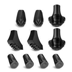 Replacement Rubber Tips for Trekking Poles & Walking Sticks – Anti-Slip Protecto