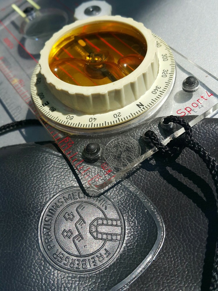 SPORT 4 COMPASS HIKING ORIENTATION FREIBERGER GERMANY DDR GDR ORIGINAL CASE