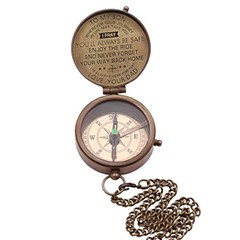 RII Pocket Brass Compass, Nautical Navy Compass for Camping, Travelling,