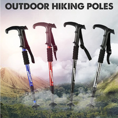 Trekking Stick Walking Hiking Poles Adjustable Folding Anti-Shock Sticks