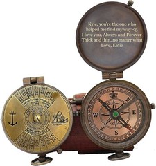 50 Years Calendar Compass, Gift for Husband, Anniversary, Wedding Gift for Him,