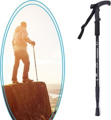 Walking Sticks Lightweight Trekking Poles T Anti-Slip Handle Design Adjustable