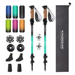 KINGGEAR Nordic Walking Stick – Lightweight Aluminum Trekking Poles 2 Pack