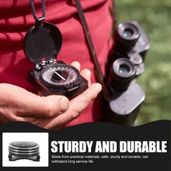 Professional Black Portable Compass for Hiking and Survival Outdoor Activities