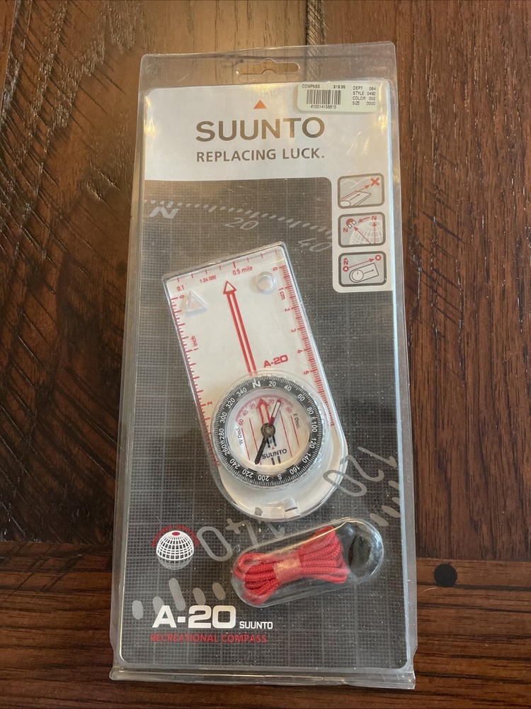 Suunto A-20 Baseplate Compass New Sealed With Lanyard Hiking Scouting Finland