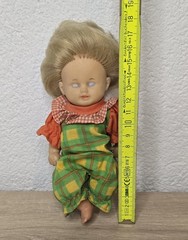 Toy doll, vinyl doll, Schildkröt Doll, 17 cm, collector’s original vintage