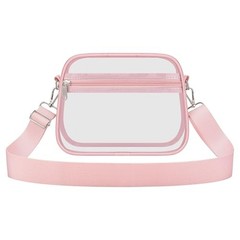 Clear Bag for Stadium Events Clear Sports Fan Handbags Purses with Medium Pink