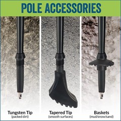 Nordic Walking Poles – True Classic Nordic Glove Grips, Lightweight, Adjustab…