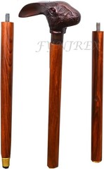 Vintage Designer Antique Rabbit Head Handle Victorian Wooden Walking Cane Sticks