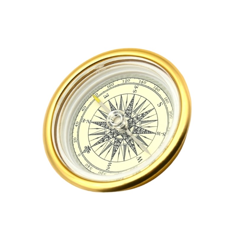 Retros Golden Aluminum Compasses Accurate Direction Finding Tool Light weight