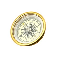 Retros Golden Aluminum Compasses Accurate Direction Finding Tool Light weight