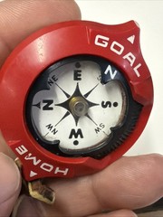 Vintage HOME-FINDER Red Precision Compass By Rand Flint Michigan USA