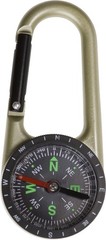 camping carabiner with compass