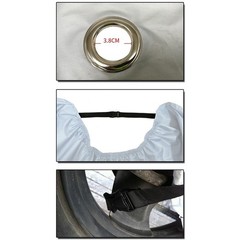 Motorcycle Cover Waterproof UV Protection with 4 Reflective Strips for Safety