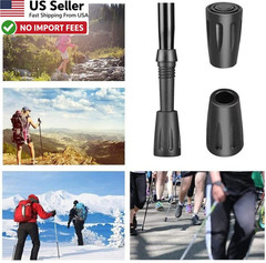 10 Pack Trekking Pole Tips Rubber Hiking Stick Protectors Nordic Walking Caps