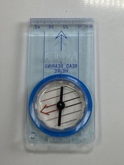 Vtg Silva Sweden Blue Tint Plastic Starter Compass Turnable Housing Handheld