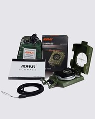 Military-Grade Waterproof Hiking Compass with Lensatic Sighting & Inclinometer