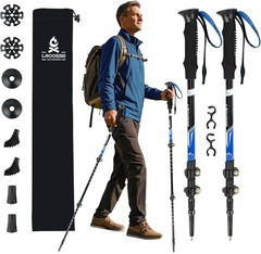 Lightweight Adjustable Aluminum Trekking Poles for Hiking – 2 Pack