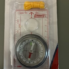Coleman Compass Plastic Magnifier Cord Orienting Dial Camping Hike Outdoor Wild