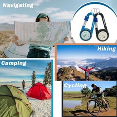 2 Pack Carabiner Clip On Compass Hiking – Compact Compass Keychain Backpacks …