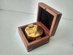 Brass Brunton Compass with wood box nautical magnetic compasses gift maritime