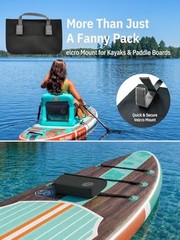 IPX7 Waterproof Fanny Pack with Magnetic One-Hand Closure, Durable 2.5L Black