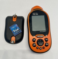 Delorme Earthmate PN-40 Handheld GPS Orange Battery Powered – SEE Description!!