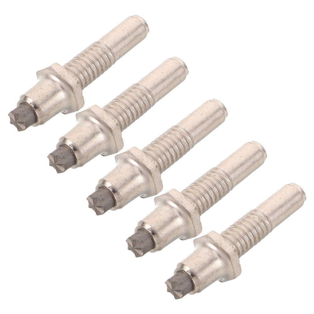 5Pcs Durable Tungsten Steel Replacement Tips for Hiking Poles Anti Slip Silver