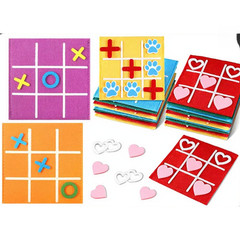 10pcs Felt For For Tac Toe Tokens for Team Building and Friend Gatherings