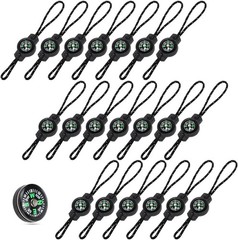 HOSTK 20 Pcs Mini Survival Compass, Outdoor Camping Hiking Pocket Compass, Liqui