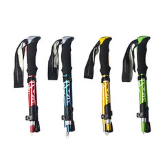 5 Section Outdoor Fold Trekking Pole Camping Portable Walking Hiking Stick for N
