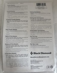 Black Diamond NEW Trekking Pole Tip Protectors, Black Rubber Tips—SHIPS IN 24 HR