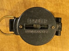 Engineer Lensatic Directional Compass 2″ Made in Taiwan Vintage Neat History