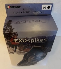 Kahtoola EXOspikes Footwear Traction for Winter Hiking & Trekking, Black MEDIUM