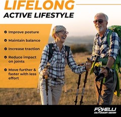 Ultra-Light Carbon Fiber Trekking Poles with Cork Grips – All-Season Accessor…