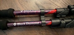 Black Diamond Trail Shock Flicklock Trekking Hiking Poles 100-140cm EUC