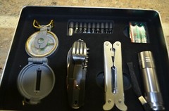 Multi-Function Compass Kit SURVIVAL-CAMPING- HIKING-OUTDOOR in Tin Case