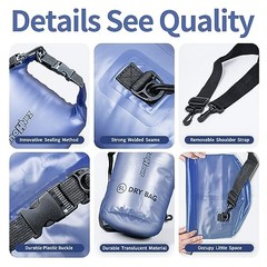 Waterproof Dry Bag – Roll Top Transparent Storage 2L Blue