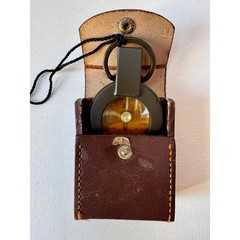 Vintage Pasto Germany Lensatic Metal Compass with Leather Case