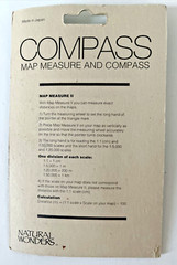 Natural Wonders Four Scale Map Measure and Mini Compass Attached Key Ring 3x2in