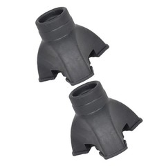 2Pcs Durable Crutch Tips Replacement Walking Pole Foot Covers Non Slip Black