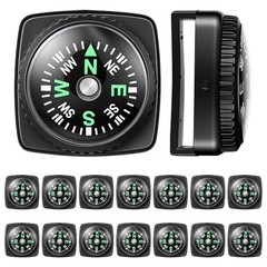 15 PCS Slip-On Watch Band Compass, Sturdy Mini Button Compasses Small Wrist