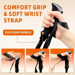 2-Pack Ultralight Trekking Poles – Compact & Durable Hiking Support for Families