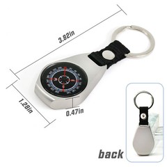 Keychain Pocket Compass Equipment 2 Pack Key Ring Military Survival Magnetic Min